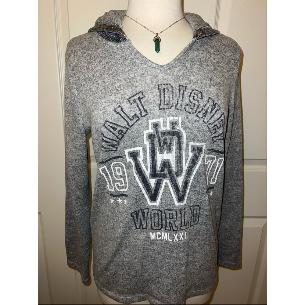 🏰 DISNEY World Long Sleeve w/ Full Sequence Hoodie